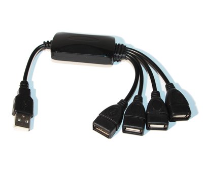 Концентратор USB 2.0 Lapara LA-UH803-A black 4 порти USB 2.0 чорний 153497 фото