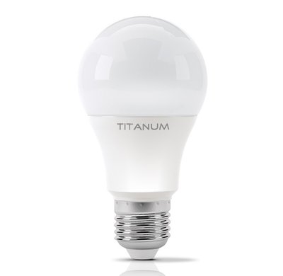Лампа світлодіодна E27, 10 Вт, 4100K, A60, Titanum, 850 Лм, 220V (TLA6010274) 272298 фото