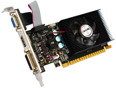 Відеокарта GeForce GT220, AFOX, 1Gb DDR3, 128-bit, VGA/DVI/HDMI, 668/1308MHz, Low Profile (AF220-1024D3L2) 208752 фото