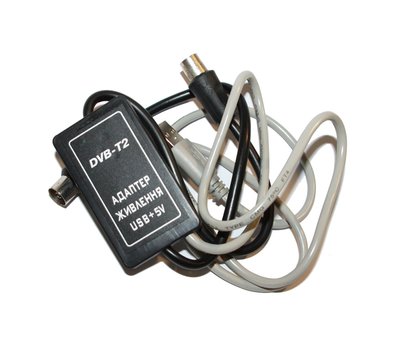 Адаптер живлення T2 5В для ефірних антен від USB-інтерфейсу телевізора або ефірного ресивера 119303 фото