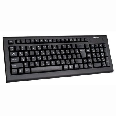 Клавіатура A4tech KR-83 Black, USB, X-slim, великий Enter 32872 фото