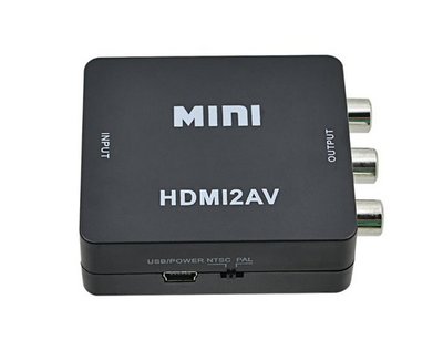 Конвертер HDMI (тато) на AV/RCA/CVBS 20cm, STLab U-995 Black для підкл. Xbox360, PS3/4, PC/Laptop, TV/DVD 171298 фото