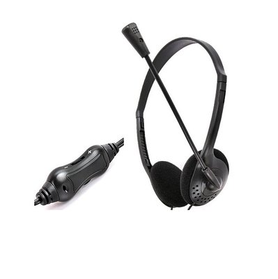 Навушники Gemix HP-100MV, Black, 2 x Mini jack (3.5 мм), накладні, регулятор гучності, кабель 2 м 127197 фото
