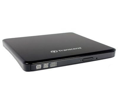 Зовнішній оптичний привід Transcend, Black, DVD+/-RW, Ultra Slim, USB 2.0 (TS8XDVDS-K) 139047 фото