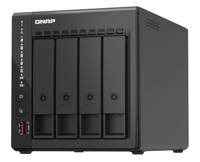 Мережеве сховище QNAP TS-453E-8G, Black, 8Gb, 4x3.5'/2.5' SATA, 2xM.2 (2280), 2x2.5GBe LAN, 2xUSB3.2/2xUSB2.0, 2xHDMI, 177x180x235 мм, 3 кг 263676 фото