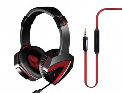 Навушники Bloody G500, Black/Red, Mini jack (3.5 мм), накладні, кабель 1.8 м 107610 фото