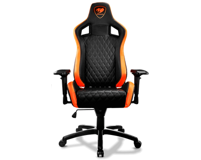 Ігрове крісло Cougar Armor S дихаюча екошкіра, сталевий каркас, чорний+оранжевий 166282 фото