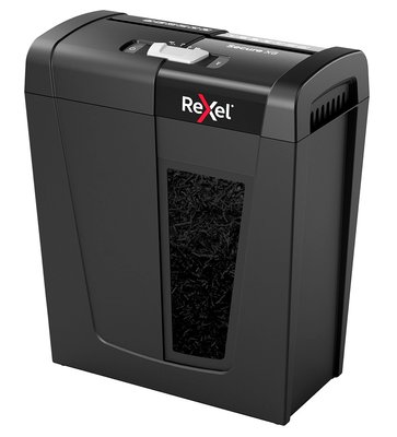 Знищувач паперу Rexel Secure X8, Black, тип різання - перехресний, 14 л, рівень безпеки - P4, подрібнення - 4x40 мм, до 8 аркушів за раз, реверс, 68 дБ, 380х320х170 мм (2020123EU) 266154 фото