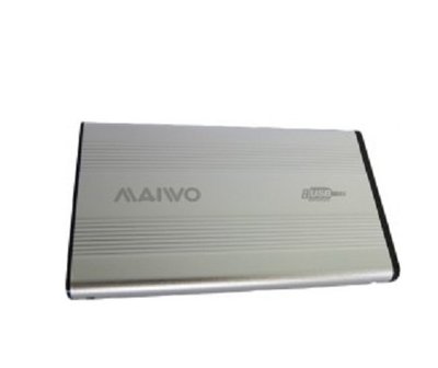 Кишеня зовнішня 2.5' Maiwo K2501A, Silver, USB 2.0, 1xSATA HDD/SSD, живлення по USB, алюмінієвий корпус (K2501A-U2S) 118617 фото