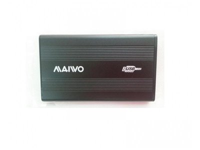 Кишеня зовнішня 2.5' Maiwo K2501A, Black, USB 2.0, 1xSATA HDD/SSD, живлення по USB, алюмінієвий корпус (K2501A-U2S) 118618 фото