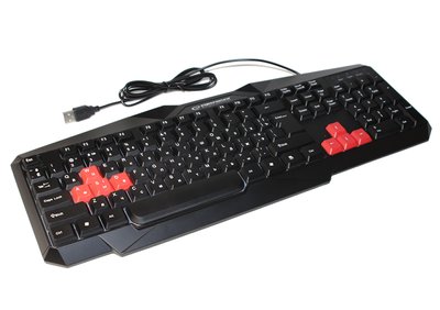 Клавіатура Esperanza Wired EGK201RUA ILLUMINATED Black/ Red, USB (англійська розкладка) 161542 фото