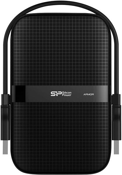 Зовнішній жорсткий диск 5Tb Silicon Power Armor A60, Black, 2.5', USB 3.2 (SP050TBPHDA60S3A) 284719 фото