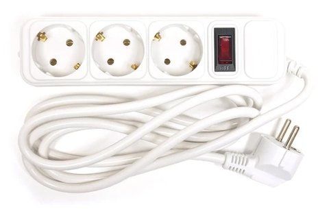 Фільтр мережевий PowerPlant, 3 розетки, 1.8 м, White (PPSA10M18S3B) 305621 фото