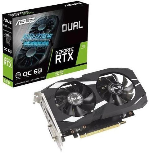 Видеокарта GeForce RTX 3050, Asus, DUAL OC, 6Gb GDDR6 (DUAL-RTX3050-O6G) 283624 фото