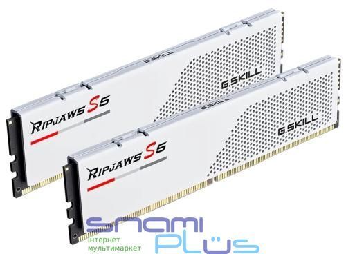 Память 32Gb x 2 (64Gb Kit) DDR5, 6000 MHz, G.Skill Ripjaws S5, White (F5-6000J3040G32GX2-RS5W) 262290 фото
