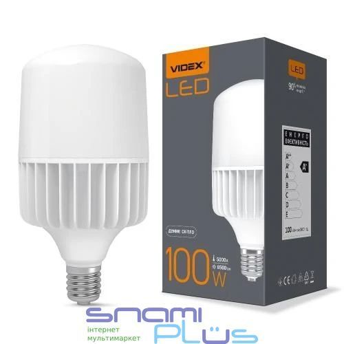 Лампа світлодіодна E40, 100 Вт, 5000K, A145, Videx, 8500 Лм, 220V (VL-A145-100405) 272342 фото