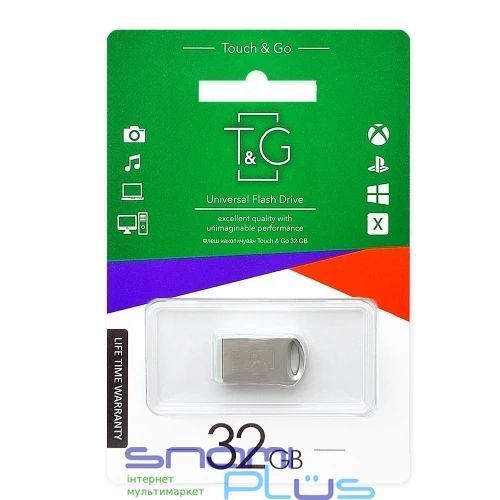 Флеш накопичувач USB 32Gb T&G Metal TG105, Silver, USB 2.0 (TG105-32G) 150498 фото