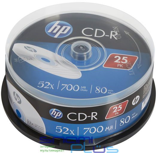 Диск CD-R 25 HP, 700Mb, 52x, Cake Box (CRE00015-3) 216992 фото