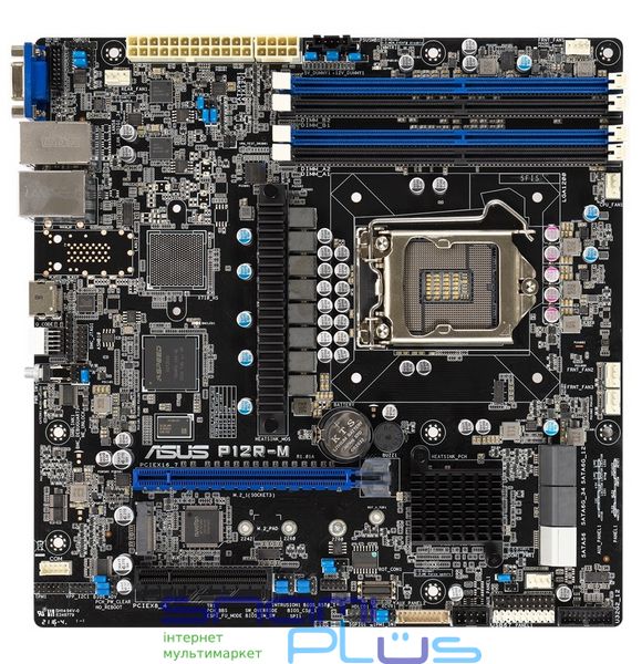 Мат.плата 1200 (C252) Asus P12R-M, C252, 4xDDR4, AST2600 (64Mb), 6xSATA3, 1xM.2, 1xPCI-E 16x 3.0, 1xPCI-E 8x 3.0, ALC887, 2xI210AT + Mgmt LAN, 6xUSB3.2/2xUSB3.0, VGA/HDMI, MicroATX 238785 фото