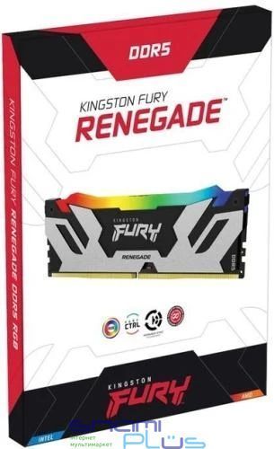 Память 48Gb DDR5, 6000 MHz, Kingston Fury Renegade RGB, Black/Silver (KF560C32RSA-48) 275801 фото