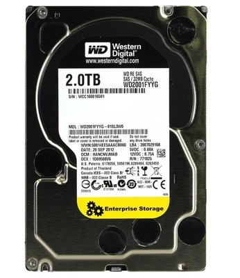 Жорсткий диск 3.5' 2Tb Western Digital Enterprise, SAS, 32Mb, 7200 rpm (WD2001FYYG) 263821 фото
