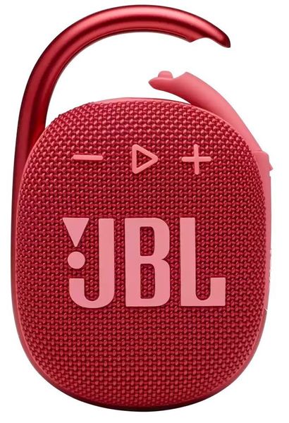 Колонка портативна 1.0 JBL Clip 4 Red, 5Bт, Bluetooth, живлення від акумулятора, IP67 водонепроникна 217006 фото