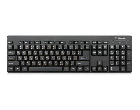 Клавіатура REAL-EL Standard 502, Black 152413 фото