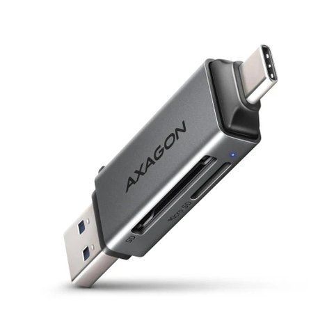 Кардридер USB Axagon, Metal Grey, Type-C / USB 3.2 (CRE-DAC) 328494 фото