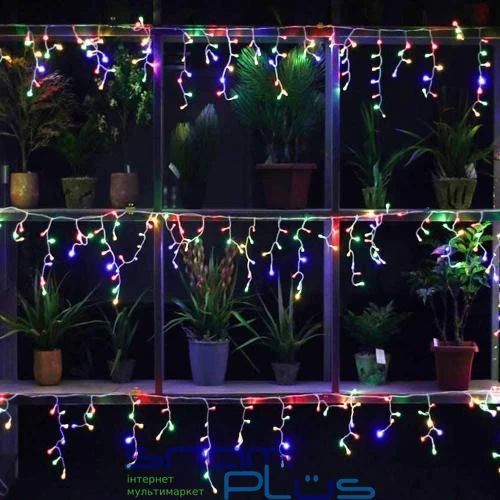 Гирлянда светодиодная ColorWay, 100LED, 3м x 0.6м, 220В, RGB, бахрома (CW-GF-100L36VMC) 235938 фото