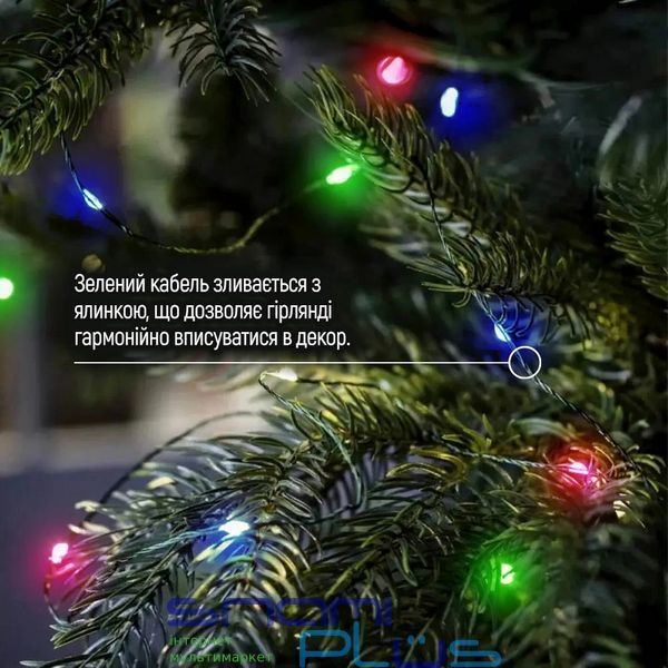 Гирлянда светодиодная ColorWay "Роса", 100 LED, разноцветная, 10 м, USB (CW-G-100L10NUMC) 297108 фото