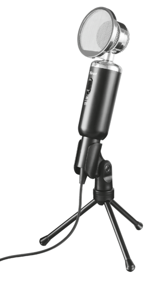 Мікрофон Trust Madell, Black, 3.5 мм, поп-фільтр, штатив з можливістю зміни кута нахилу, 2.5 м (21672) 216519 фото