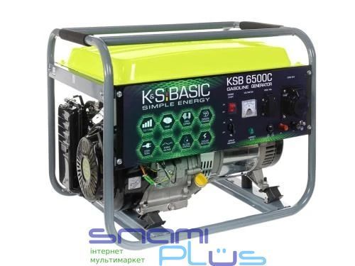 Бензиновий генератор Konner&Sohnen Basic KSB 6500C, Black/Green 290211 фото