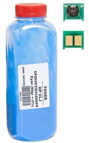 Тонер + чип HP CLJ CP2025/CM2320, Canon LBP-7200, MBF-8330/8350, Cyan, 80 г, AHK (1501233) 255677 фото