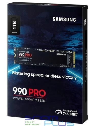 Твердотільний накопичувач SSD 1Tb, Samsung 990 Pro, PCI-E 4.0 x4, M.2 (MZ-V9P1T0BW) 257259 фото