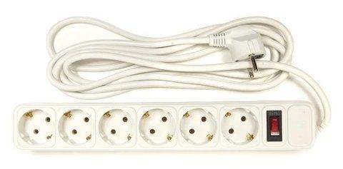 Фильтр сетевой PowerPlant, 6 розеток, 3 м, White (PPSA10M30S6) 305665 фото