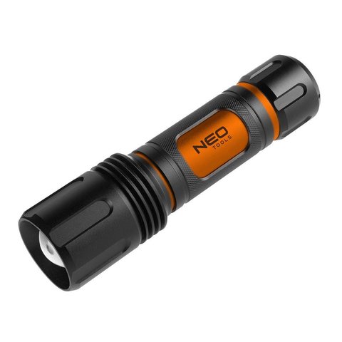Ліхтар NEO Tools, Black, 1500 Лм, світлодіод Cree XHP50.2, макс. дальність: до 250 м, 3 режими освітлення, алюмінієвий корпус, IPX4, 6xAA (99-036) 246869 фото