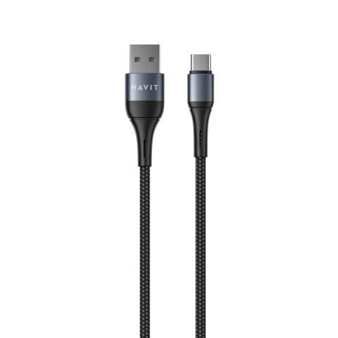 Кабель USB AM - Type-C, 1 м, Black, Havit CB651C, 2.1A (HV-CB651C) 316557 фото
