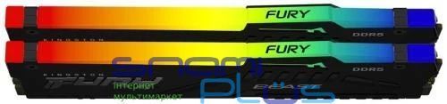 Память 16Gb x 2 (32Gb Kit) DDR5, 6800 MHz, Kingston Fury Beast RGB (EXPO), Black (KF568C34BBEAK2-32) 287419 фото