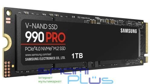 Твердотільний накопичувач SSD 1Tb, Samsung 990 Pro, PCI-E 4.0 x4, M.2 (MZ-V9P1T0BW) 257259 фото