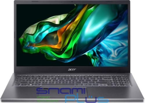 Ноутбук Acer Aspire 5 A515-58M, Steel Gray, 15.6' (1920x1080, IPS), Core i7-13620H (10x2.4-4.9 GHz), 16Gb LPDDR5, 512Gb NVMe, UHD Graphics, WiFi 6E, Bluetooth 5.1, Web, 1xType-C / 2xUSB 3.0, HDMI, 48 Wh, Без ОС (NX.KQ8EU.004) 290851 фото