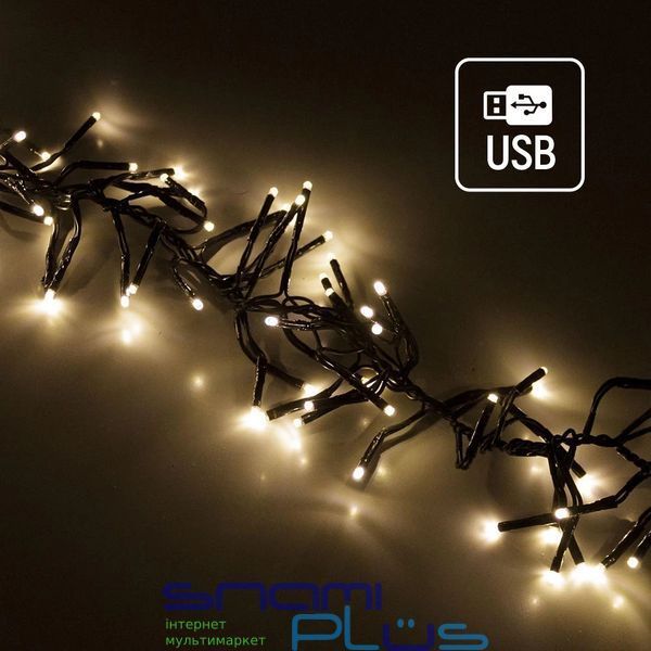 Гирлянда светодиодная ColorWay "Мишура", 150 LED, White, 5 м, USB (CW-G-150L5U) 297114 фото