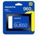 Твердотельный накопитель SSD 960Gb, ADATA Ultimate SU650, SATA3, 2.5" (ASU650SS-960GT-R) 186404 фото 2