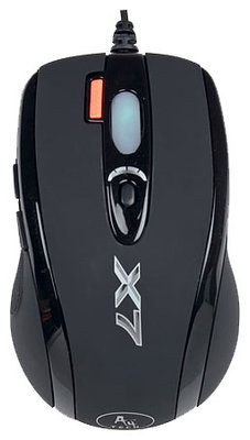Миша A4Tech X-710BK Game Oscar mouse Black, Optical, USB, 2000 dpi, Gaming X7, налаштування режиму DPI, кнопка потрійного пострілу, програмовані кнопки 25407 фото
