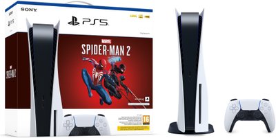 Ігрова приставка Sony PlayStation 5, White, з Blu-ray приводом + Marvel's Spider-Man 2 (код активації PS Store) 281100 фото