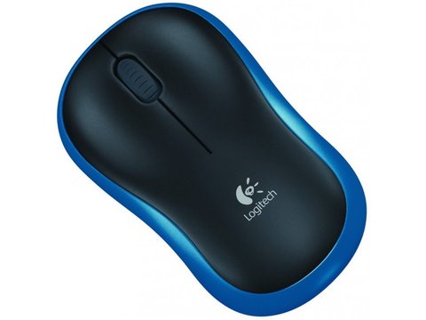 Миша Logitech M185, Blue/Black, USB, бездротова, оптична, 1000 dpi, 3 кнопки, 1xAA (910-002236) 125859 фото