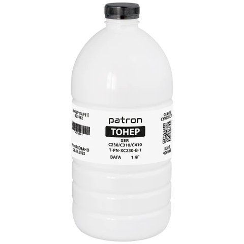 Тонер Xerox C230/C235/C310/C315/C410, Black, 1 кг, Patron (PN-XC230-B-1) 328180 фото
