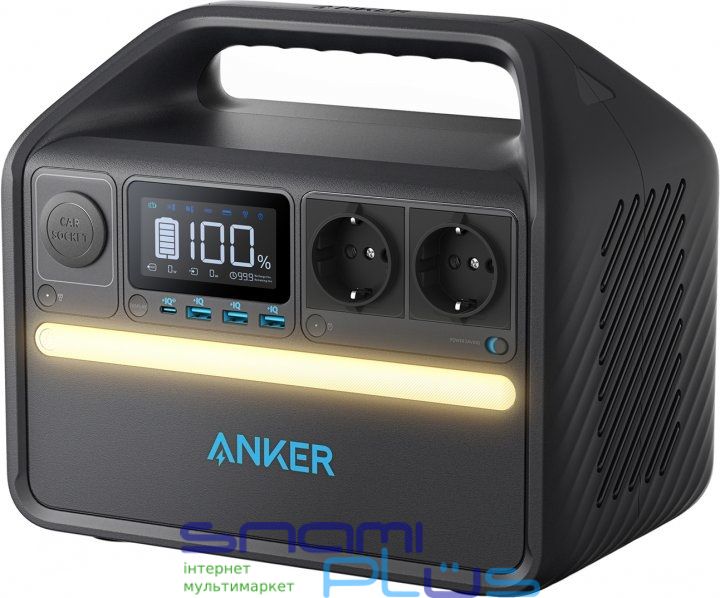Зарядная станция Anker 535 PowerHouse (512 Вт·ч), мощность 716 Вт, LiFePO4 аккумулятор, чистая синусоида, 2 x розетки 260197 фото