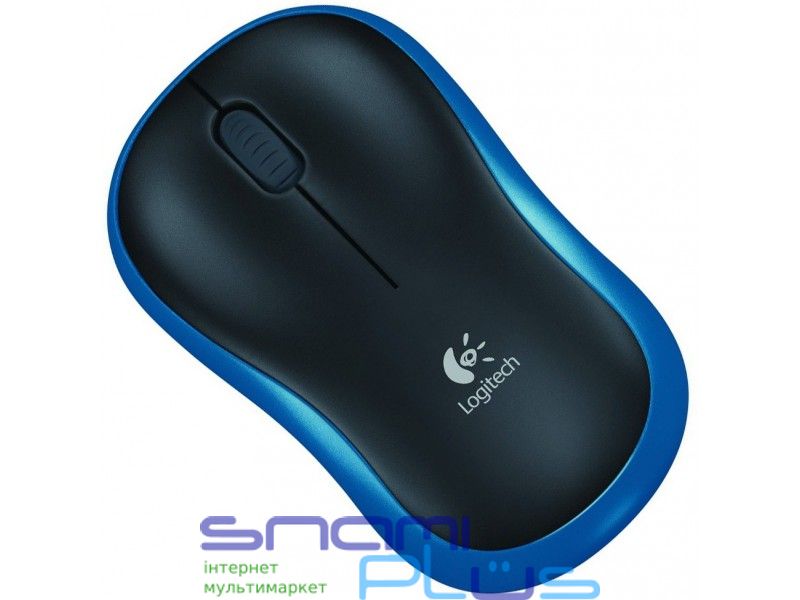 Миша Logitech M185, Blue/Black, USB, бездротова, оптична, 1000 dpi, 3 кнопки, 1xAA (910-002236) 125859 фото