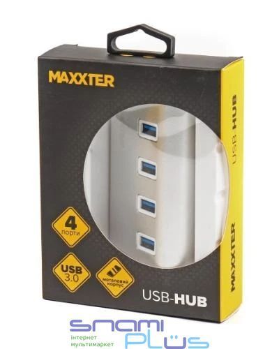 Хаб USB Maxxter HU3A-4P-01, Silver 218747 фото