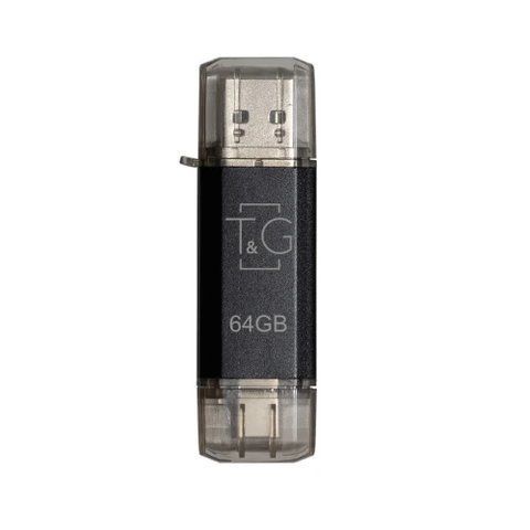 Флеш накопичувач USB 64Gb T&G Star TG009TC, Black, Type-C / USB 2.0 (TG009TC-64GBK) 305167 фото